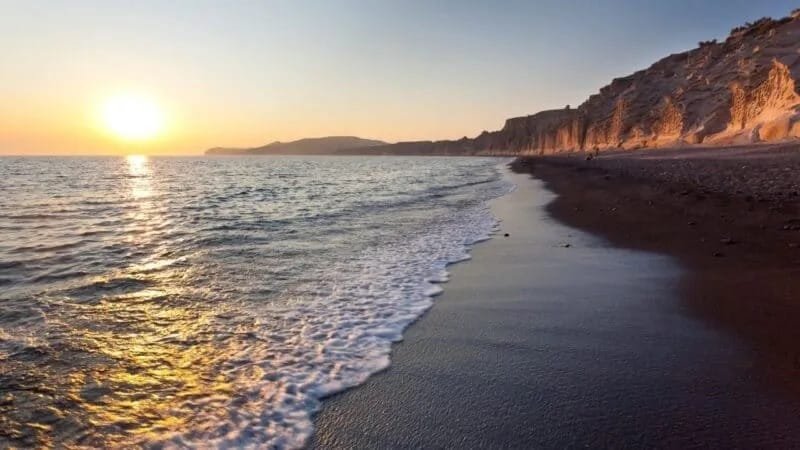 Black Beaches Of Santorini